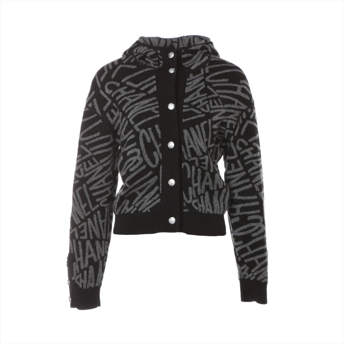 シャネル ココボタン カシミヤ×ポリウレタン カーディガン 34