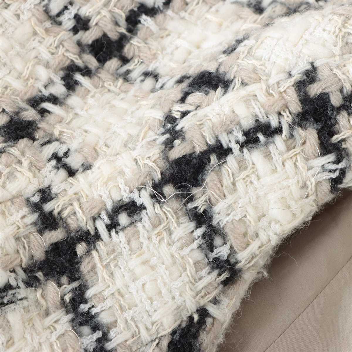 シャネル ココマーク ウール×コットン×シルク コート 34