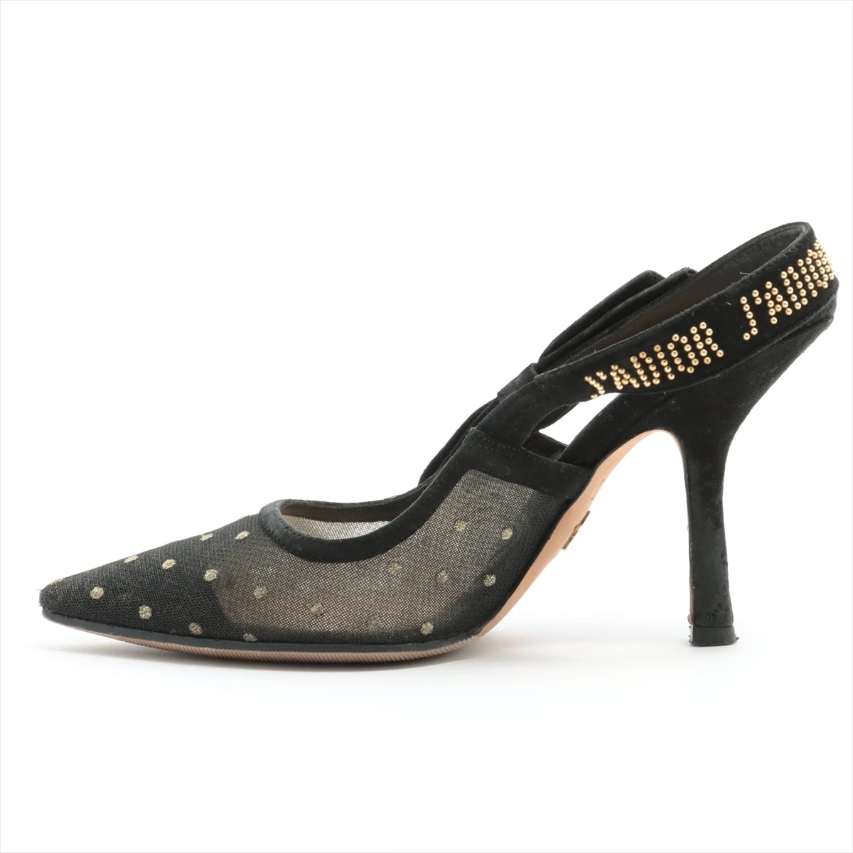 クリスチャンディオール J'ADIOR メッシュ×レザー ストラップパンプス クリスチャンディオール J'ADIOR メッシュ×レザー ストラップ