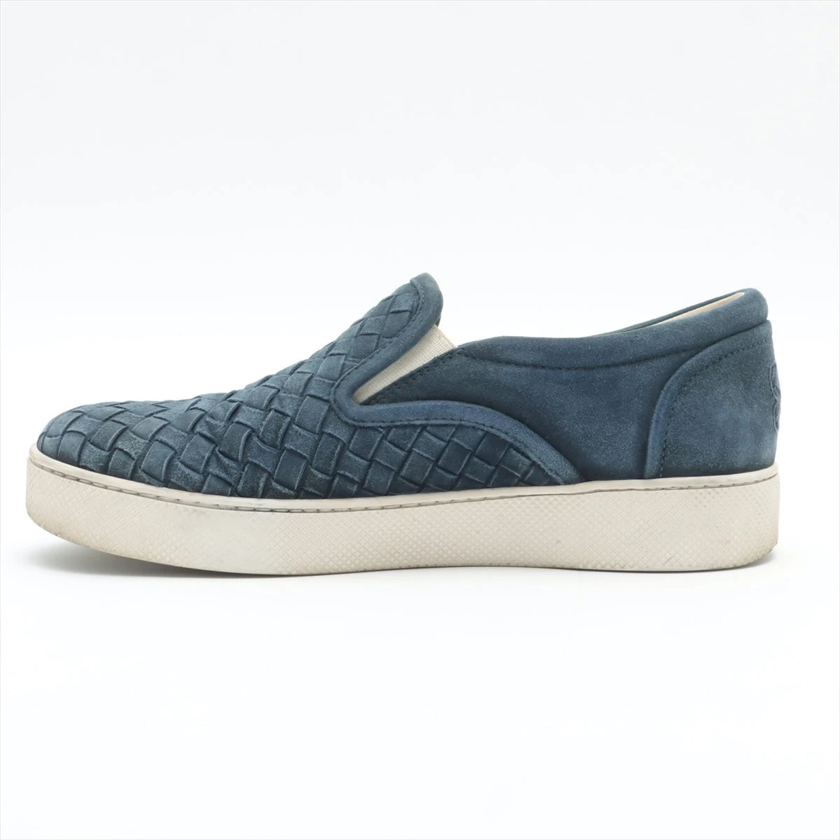 ボッテガヴェネタ ネイビー スエード 編み込みローファー ネイビー（紺）系 23.5cm BOTTEGA VENETA(ボッテガヴェネタ