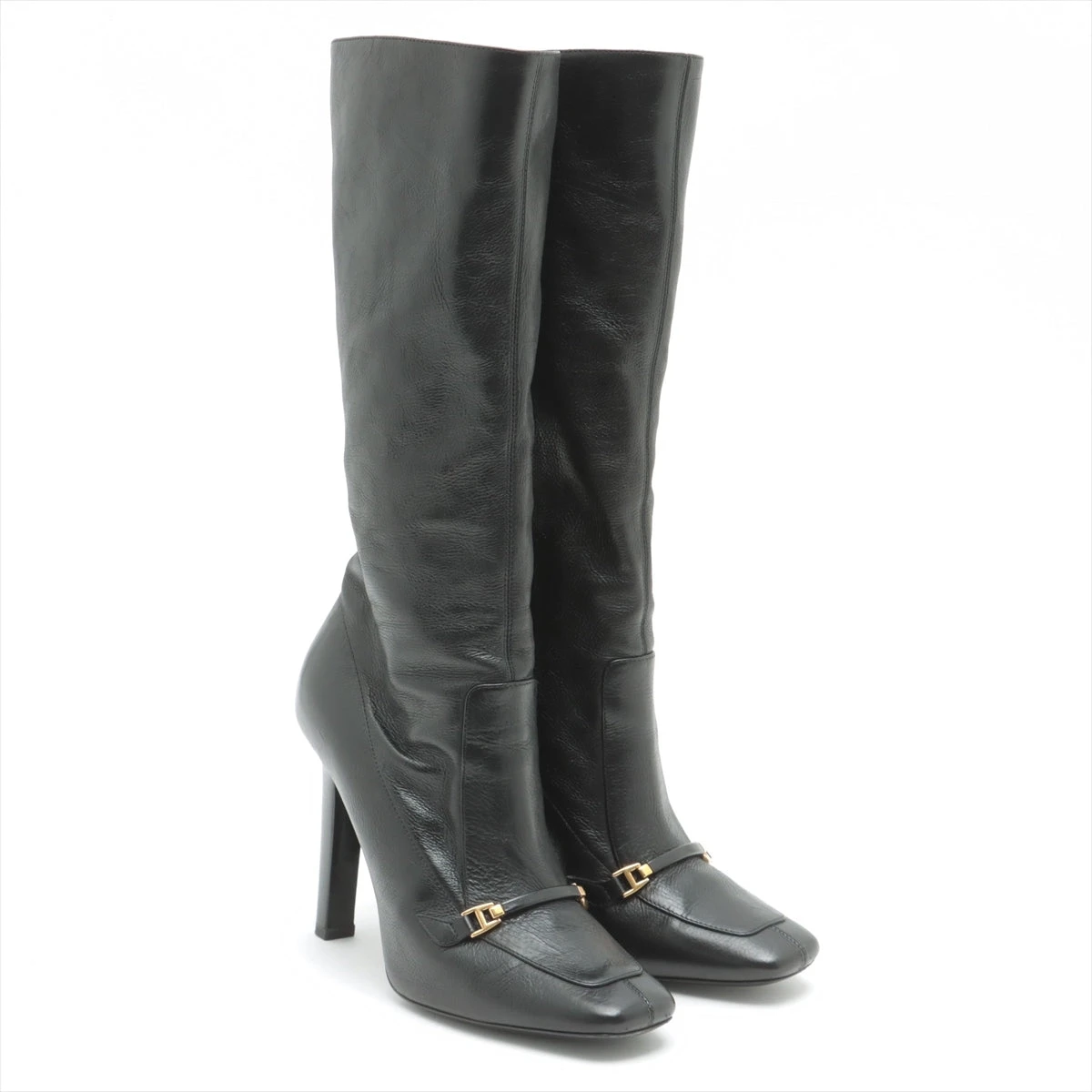 あいすさま専用イヴサンローラン　ブラックレースアップロングブーツ　新品未使用37 あいすさま専用イヴサンローラン ブラックレースアップロング