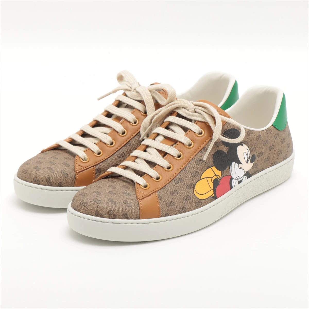 グッチ×ディズニー エース PVC×レザー スニーカー 7 1/2 メンズ
