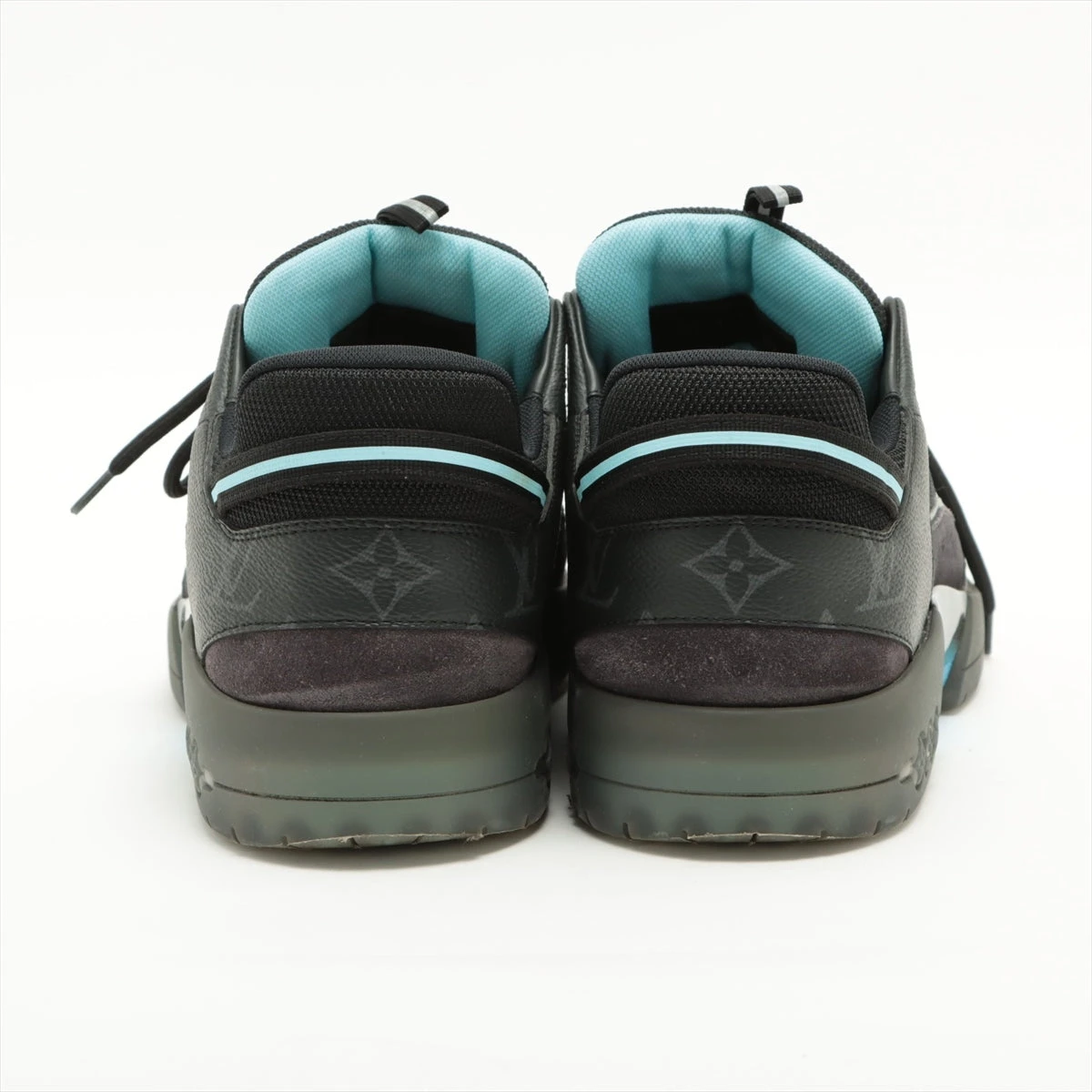 ヴィトン アビューライン 21年 レザー スニーカー 6 1/2 メンズ ブルー