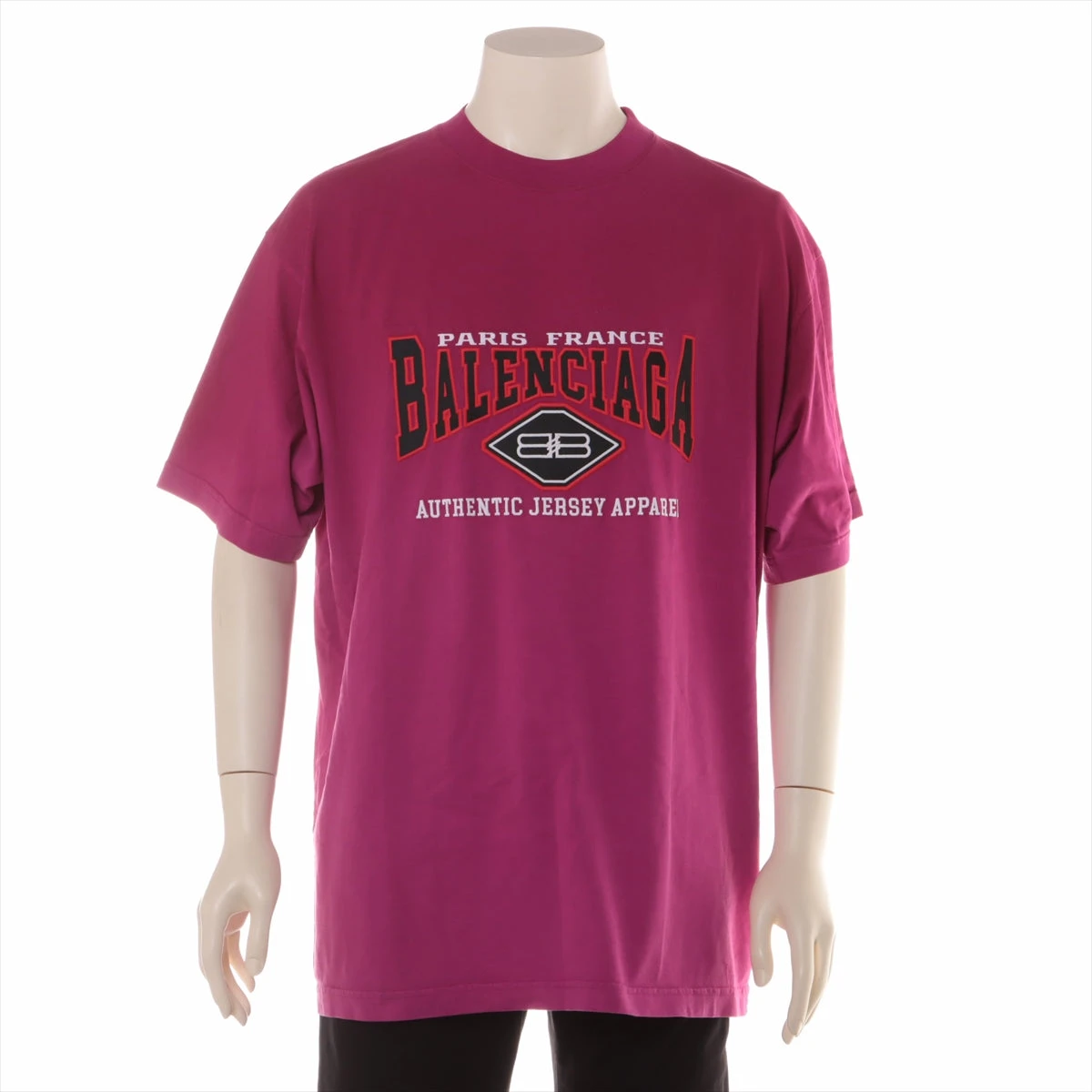 BALENCIAGA バレンシアガ Tシャツ・カットソー XS 赤xピンク