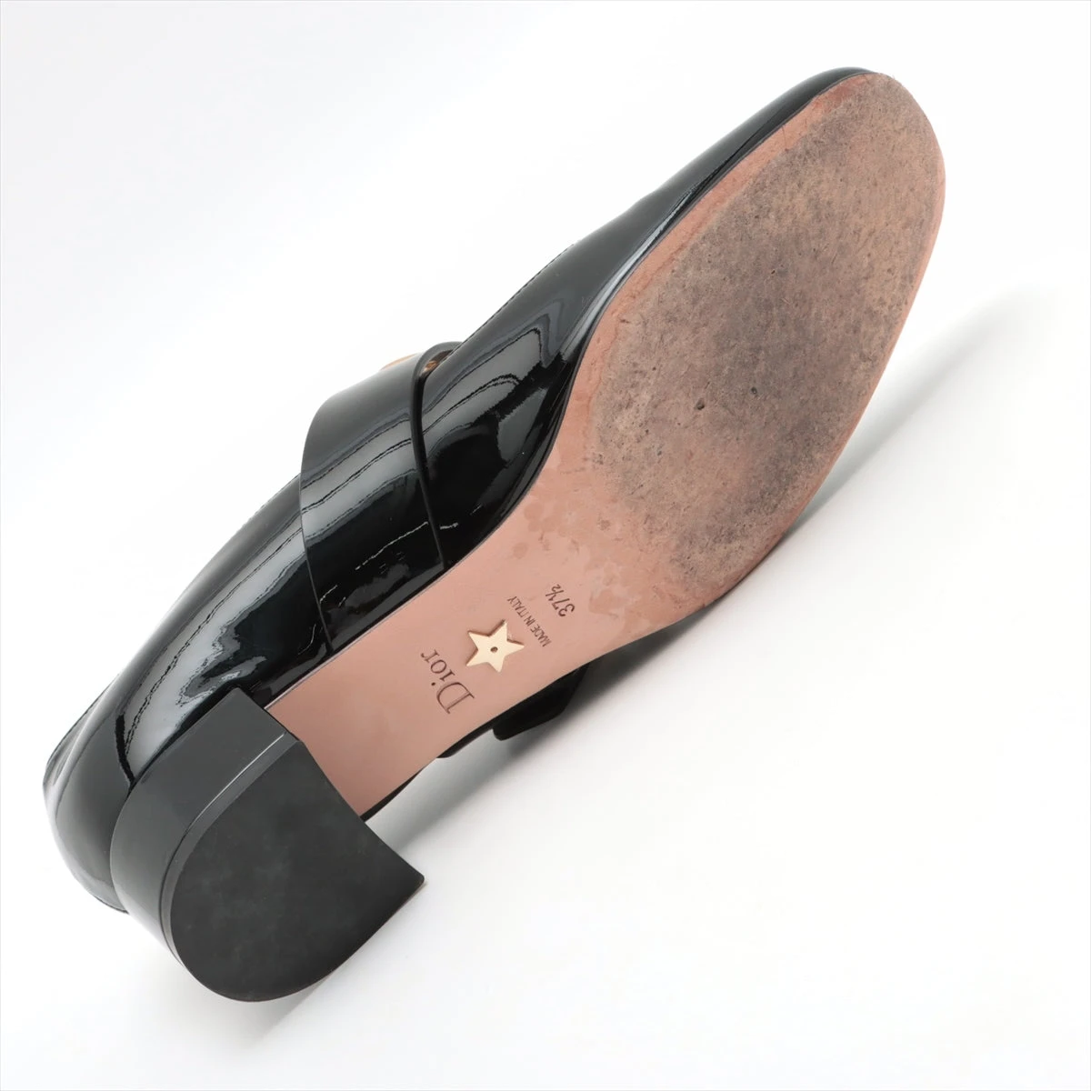 美品★クリスチャンディオール　BABY-D　バレリーナシューズ　パテント　37 CHRISTIAN DIOR Patent Baby-D Ballet Pumps 37 Nude