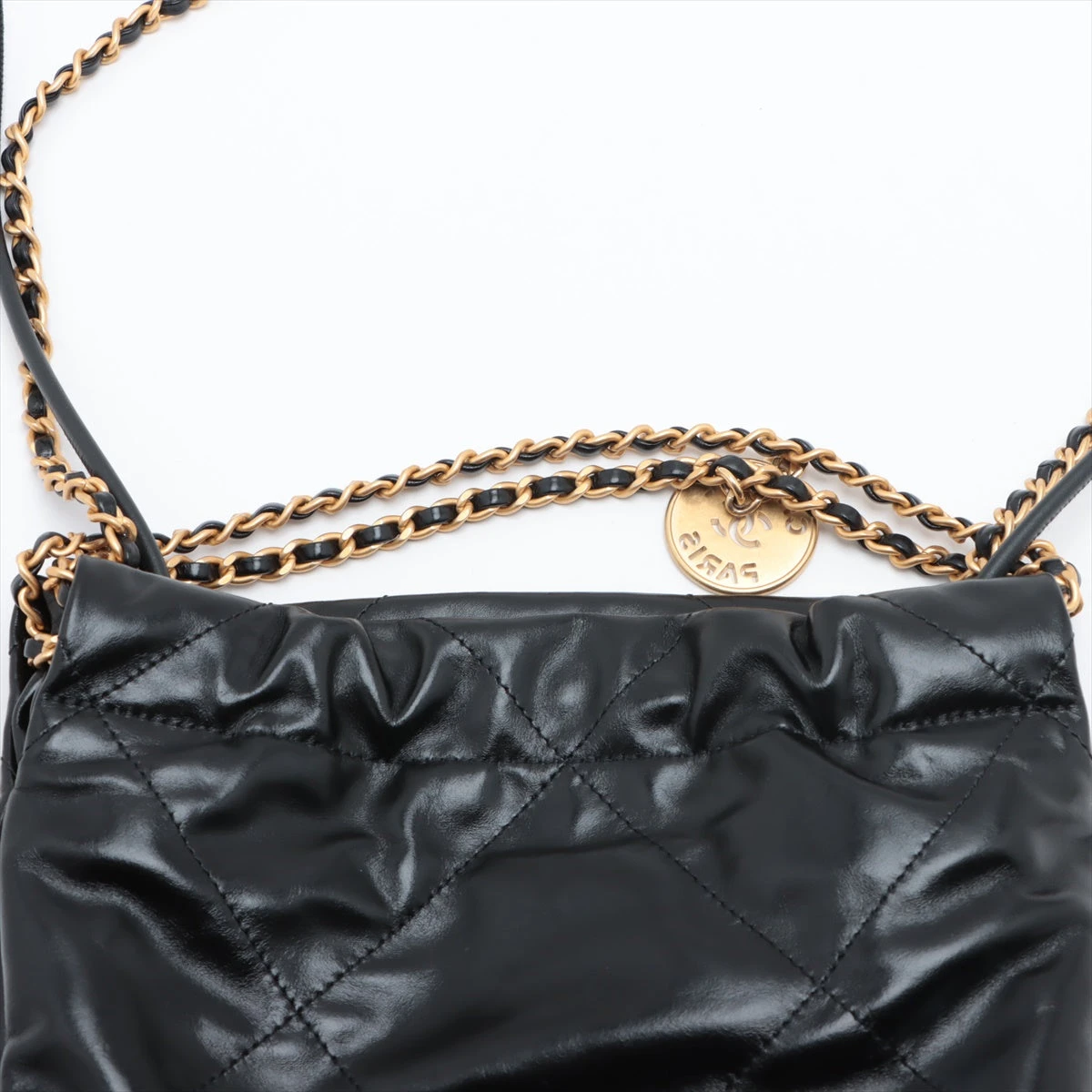 シャネル シャネル22ミニ シャイニーカーフスキン 2WAY