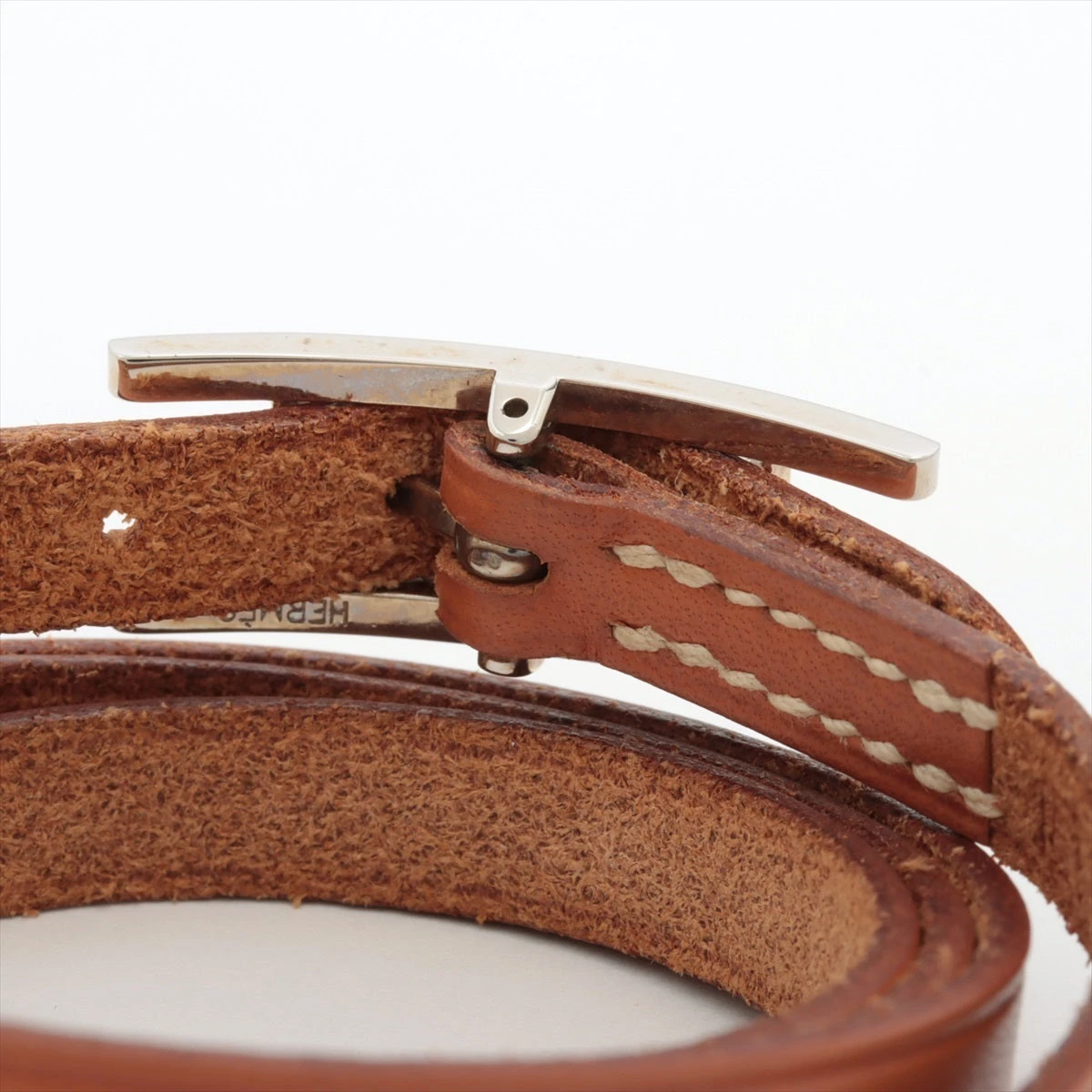 極美品】HERMES エルメス アピ3 ブレスレット レザー C刻印 ブラウン