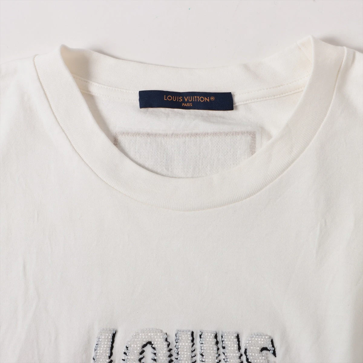 ヴィトン 23AW コットン Tシャツ L メンズ ホワイト RM232M