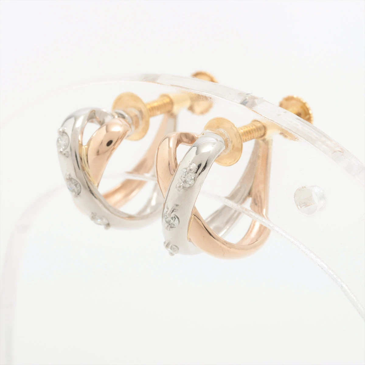 ヴァンドーム青山 ダイヤ イヤリング K18(YG×PG)×Pt900 3.0g A2292805