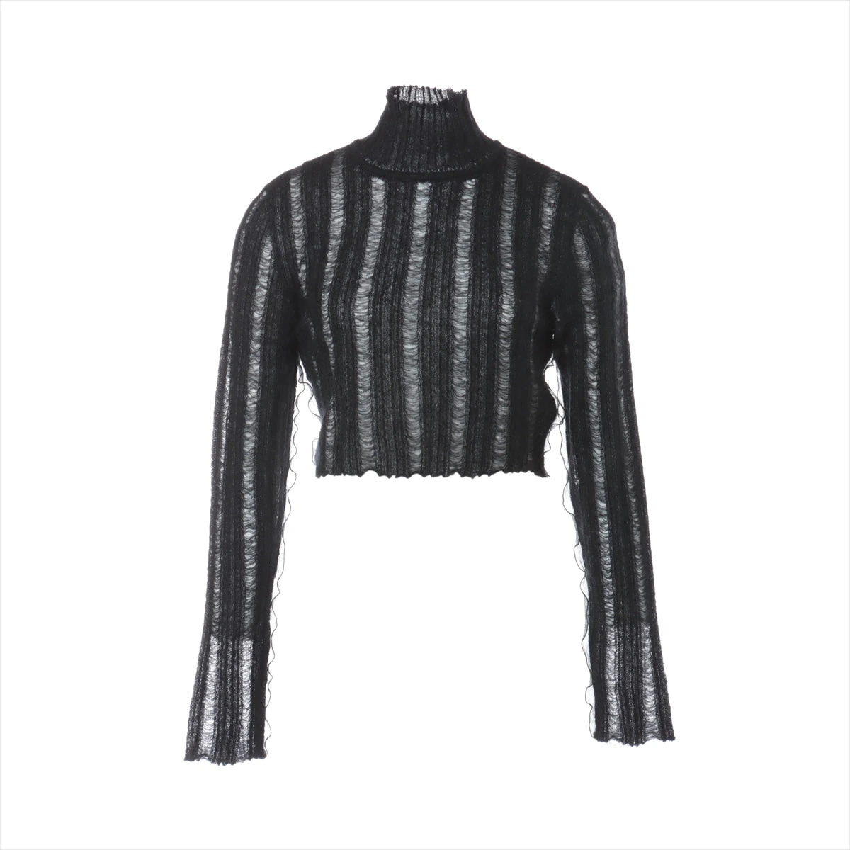 フェンディ 22年 モヘヤ×ナイロン×ウール ハイネックニット 36