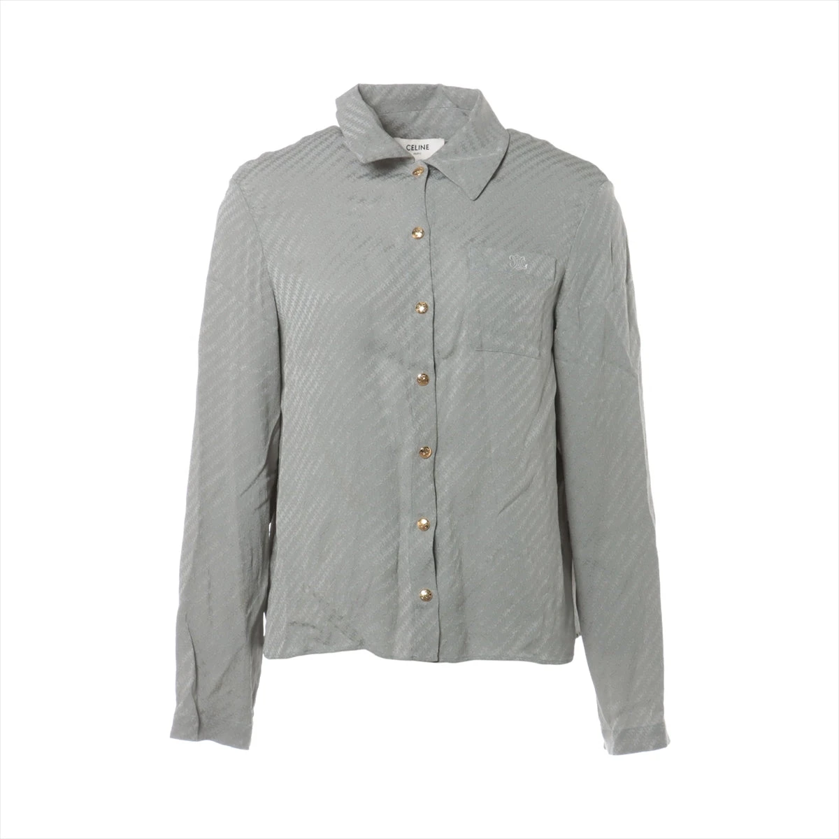 Celineセリーヌ　トリオンフシルクブラウス　34 お洒落ラヴァリエール◇CELINE トリオンフ シルクブラウス