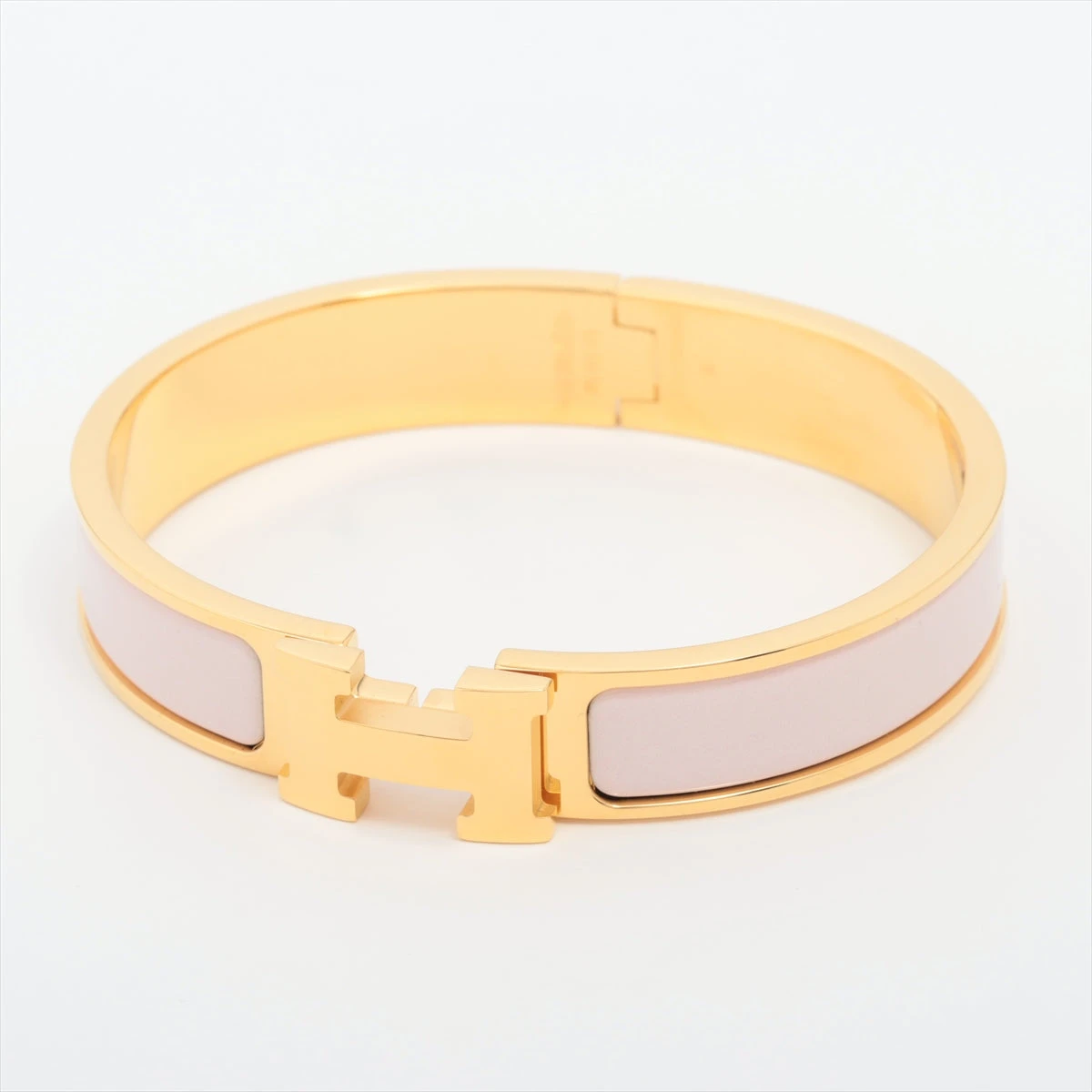 HERMES ゴールドロック付きバングル エルメス Hバングル クリッククラックPM バングル GP ゴールド