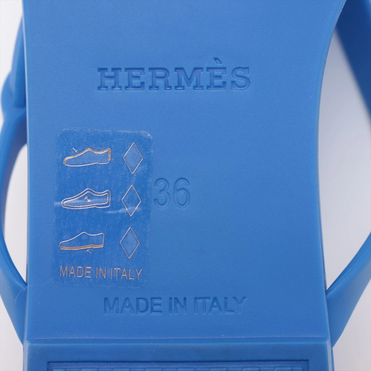 HERMÈS 青 レザーベルト 箱・ポーチ付き シェーヌダンクル 2300044096679_1.jpg