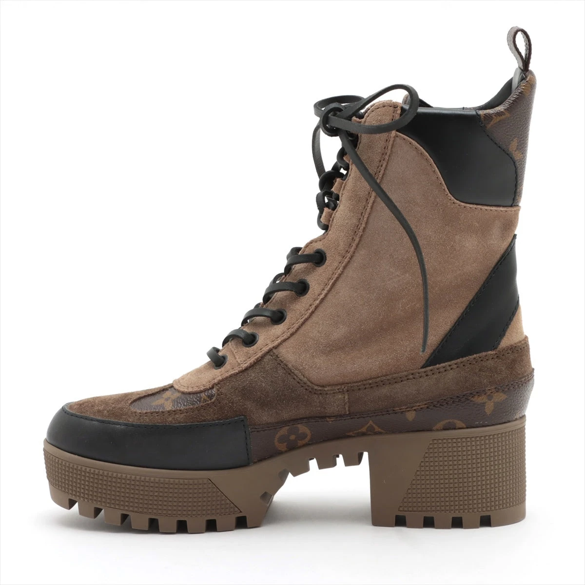 ヴィトン ローリエートライン 20年 レザー×スエード ブーツ 38