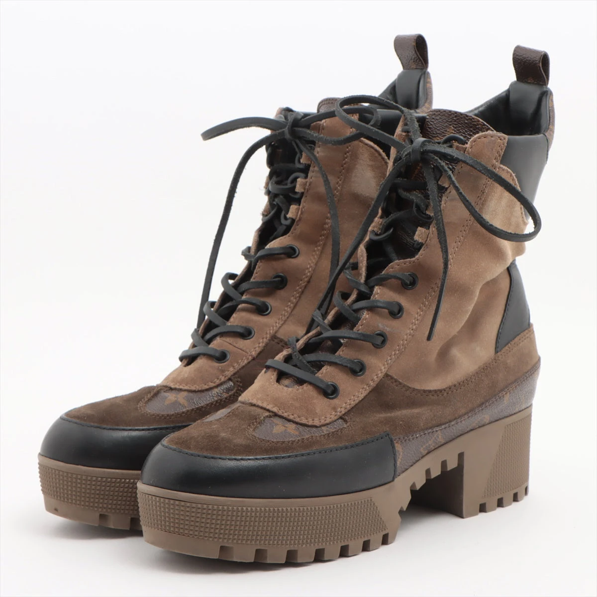 未使用級】LOUIS VUITTONモノグラム ローリエートライン ブーツ 未使用