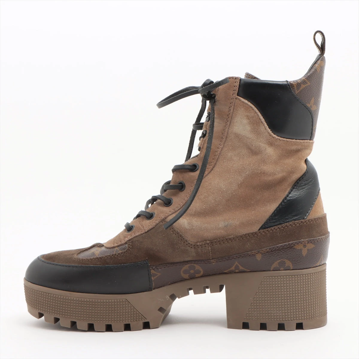 ヴィトン ローリエートライン 20年 レザー×スエード ブーツ 40 1