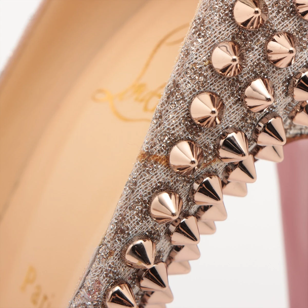 【希少】Christian Louboutin サンダル オープントゥ スタッズ ルブタン オープントゥ スタッズ ハイヒール パンプス サンダル