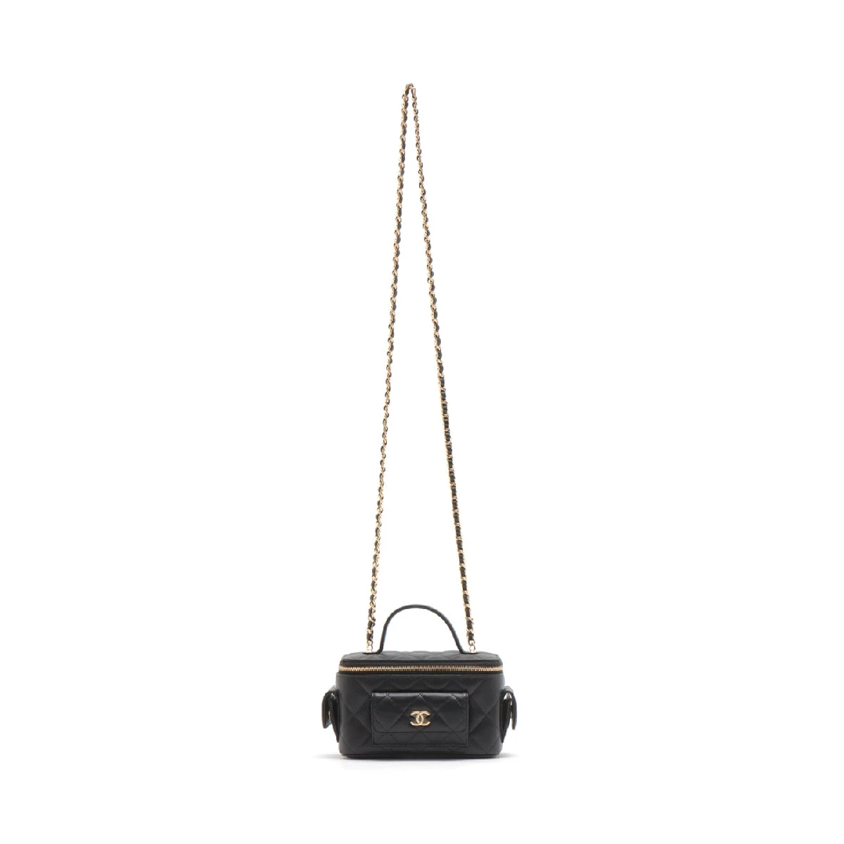 美品✨CHANEL キャビアスキン　チェーンショルダー　マトラッセ シャネル マトラッセ キャビアスキン チェーンショルダーバッグ
