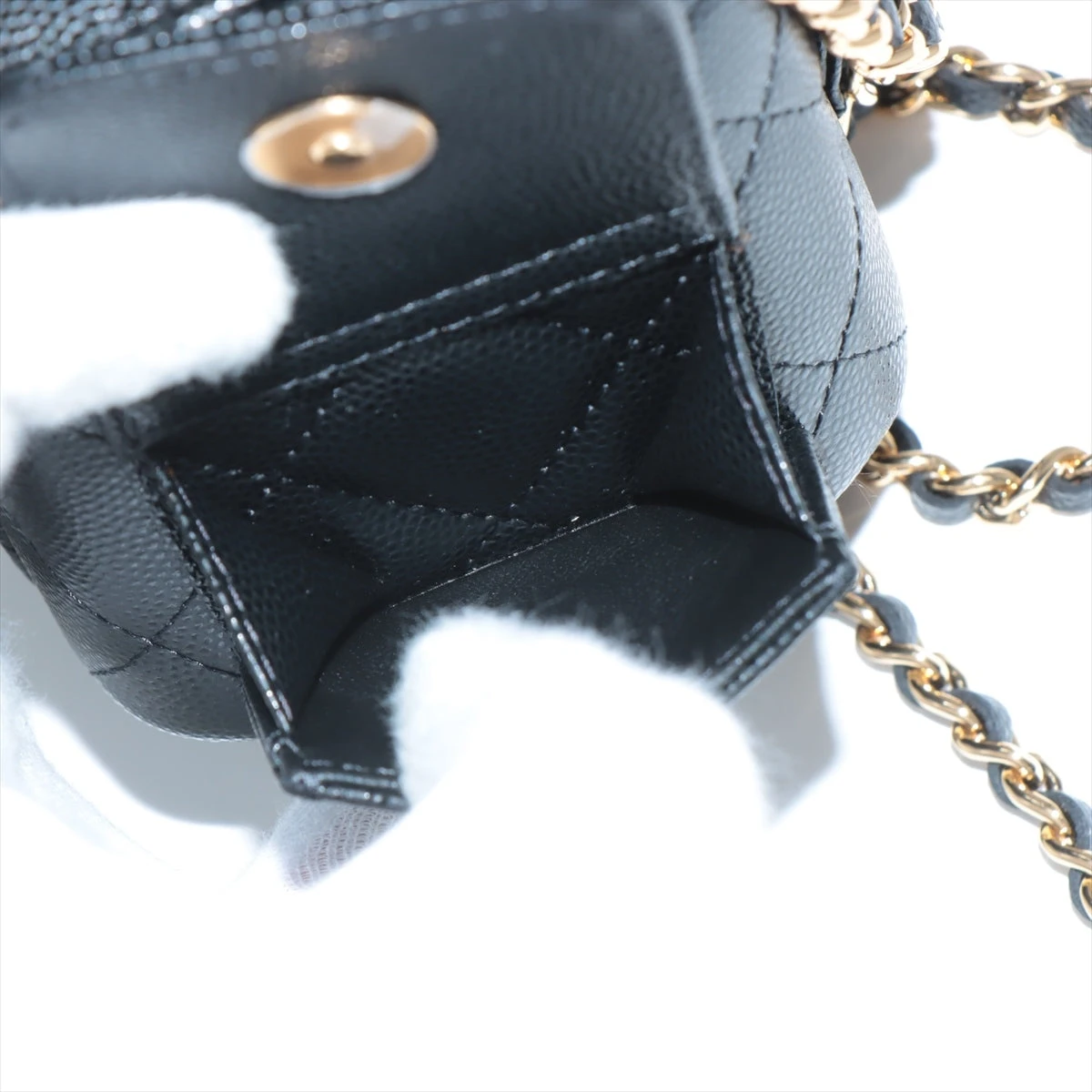 美品✨CHANEL キャビアスキン　チェーンショルダー　マトラッセ シャネル マトラッセ キャビアスキン チェーンショルダーバッグ