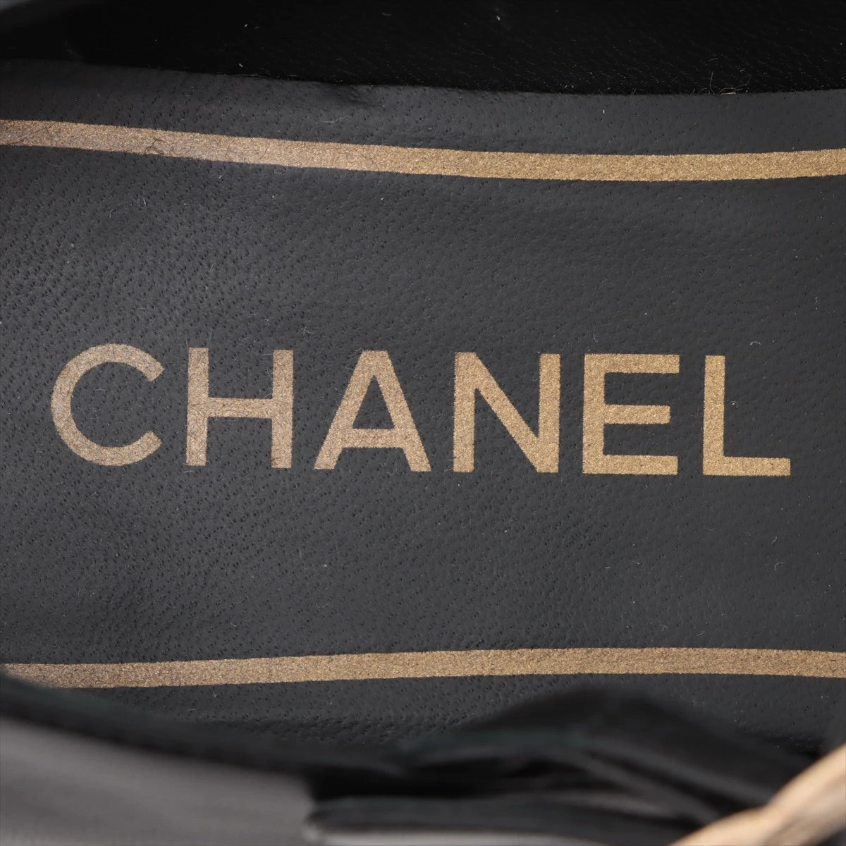 シャネル ココマーク レザー×パテント ストラップパンプス 37 C