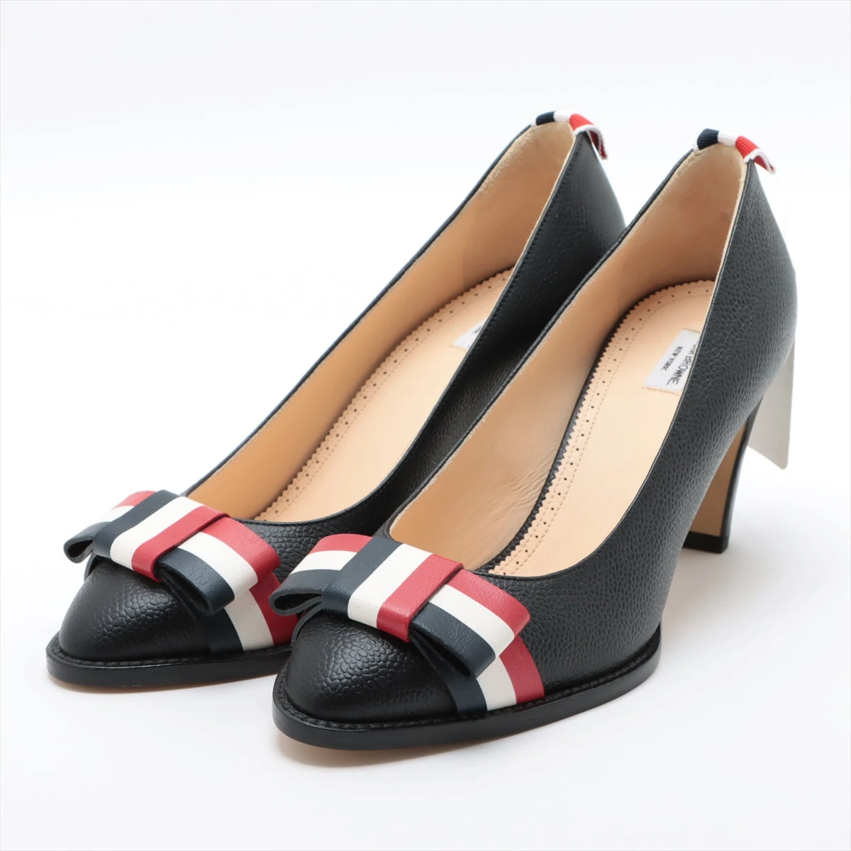 ルイヴィトン 37 レザー スクエアトゥ パンプス ブラウン ルイ