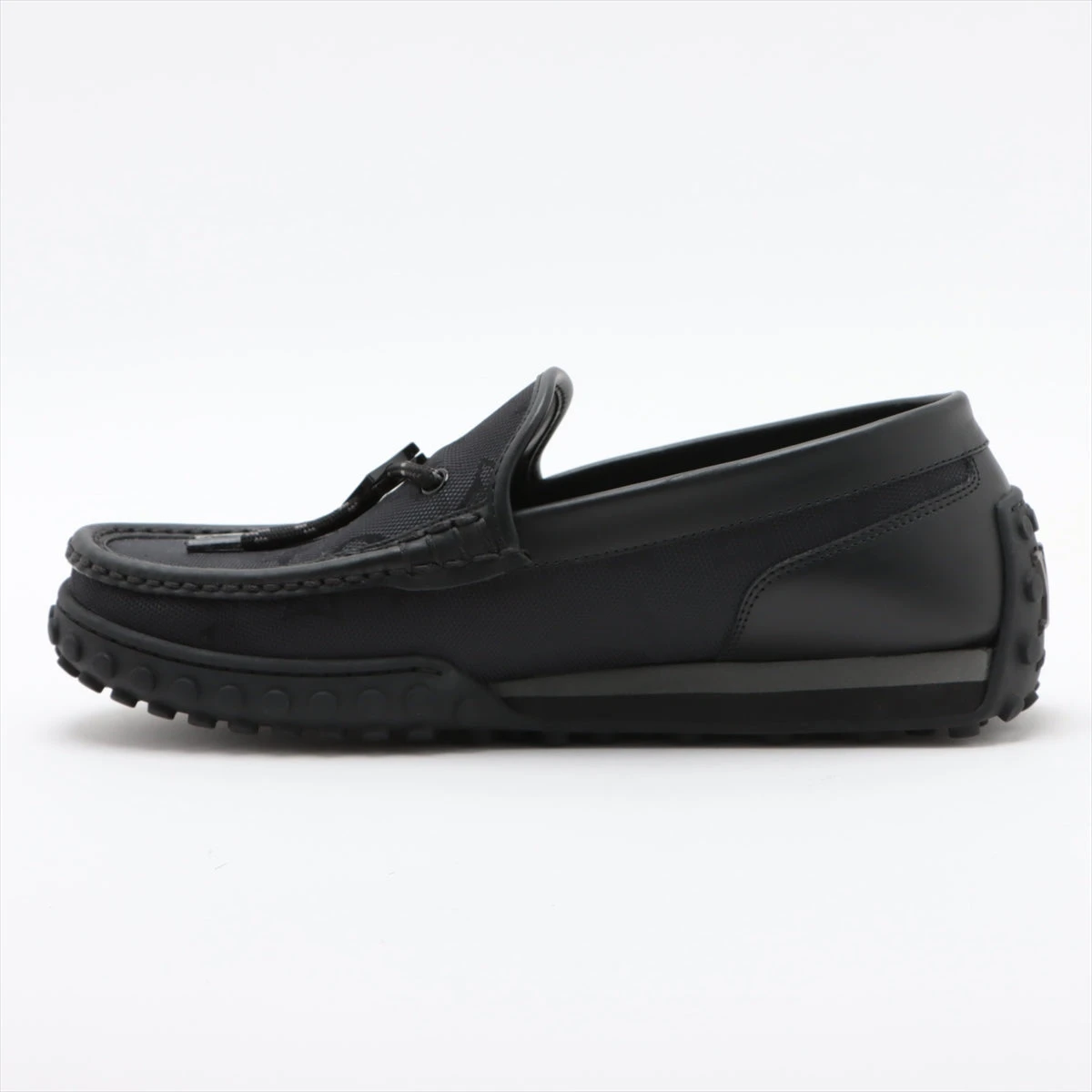 LOUIS VUITTONN ドライビングシューズ　ブラックモノグラム　36 LOUIS VUITTONN ドライビングシューズ ブラックモノグラム 36