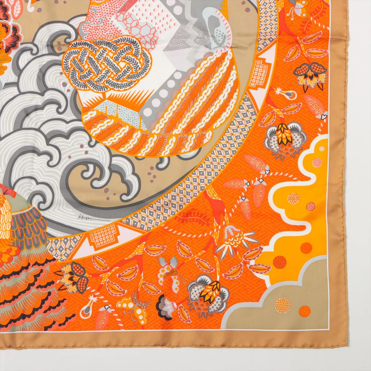 エルメス カレ90 DUO COSMIQUE デュオ コスミック スカーフ シルク