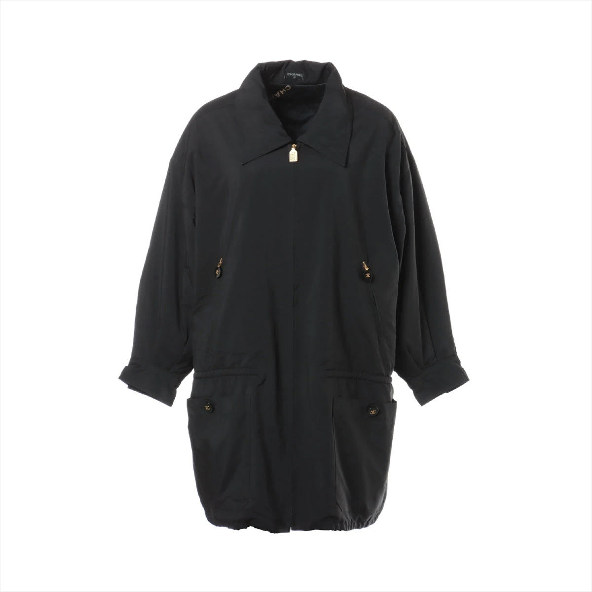 シャネル ココボタン ポリエステル×ナイロン×ポリウレタン コート  
