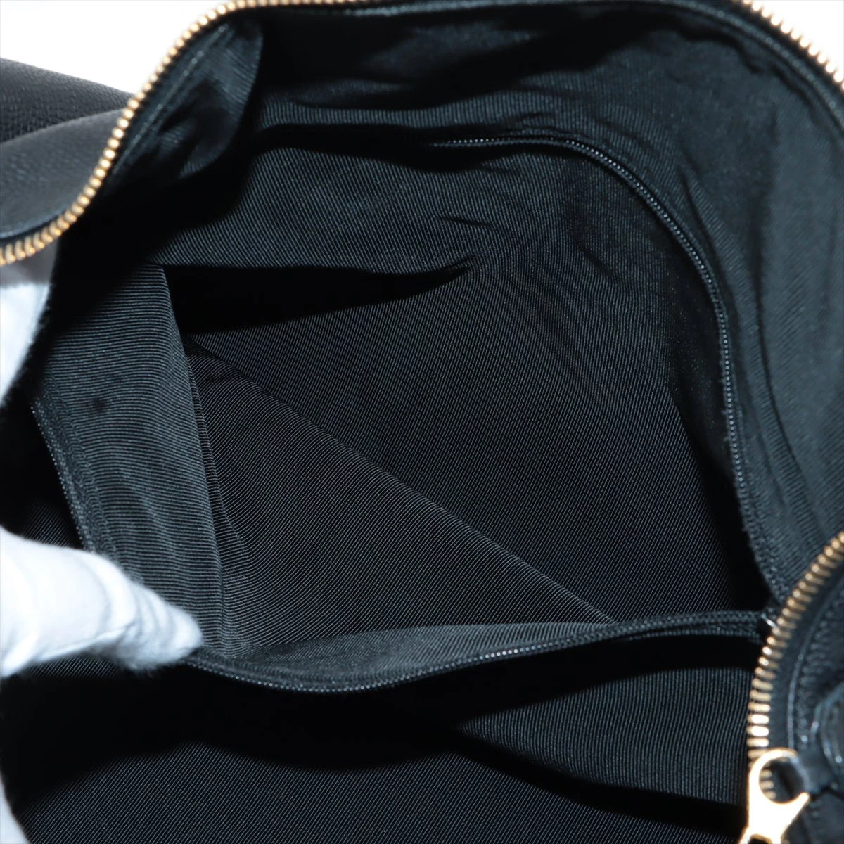 シャネル ココマーク キャビアスキン ボストンバッグ ブラック