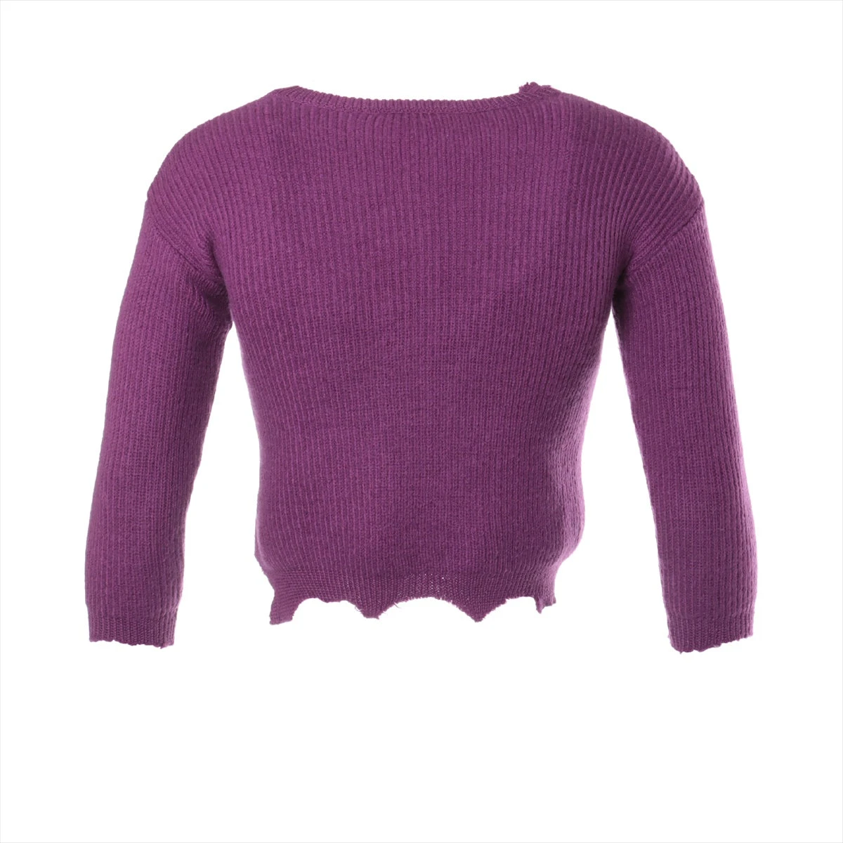 16AW RAF SIMONS ニット ロング マフラー ブラック ダメージ