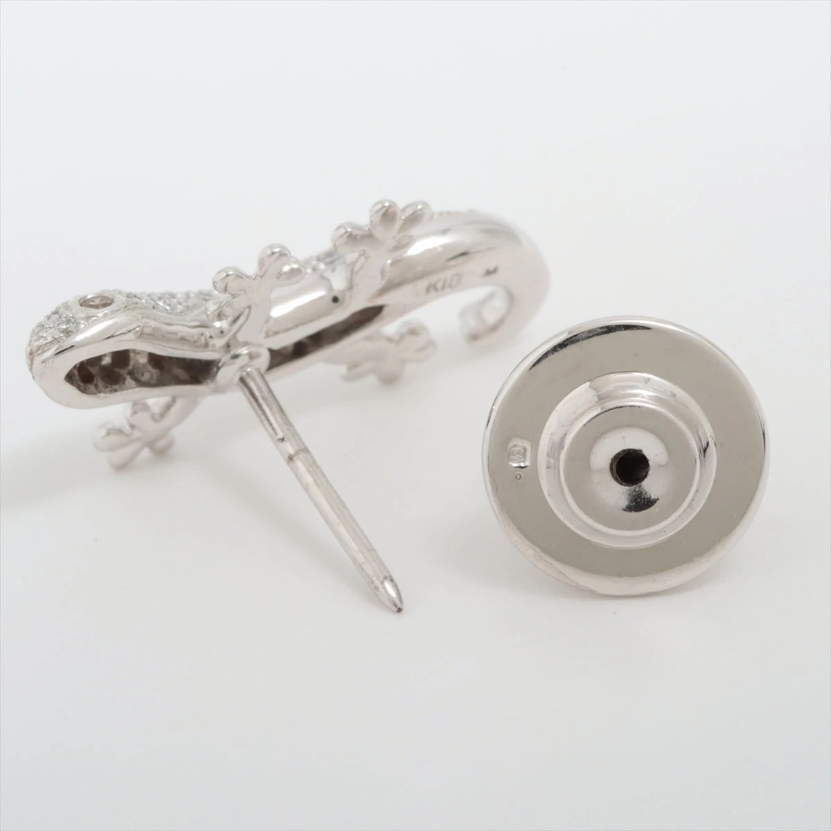ダブルCロゴ ネクタイピン ブローチ　K18　ダイヤモンド Diamond K18WGダイヤモンドペントップ兼ブローチ (NO.304014