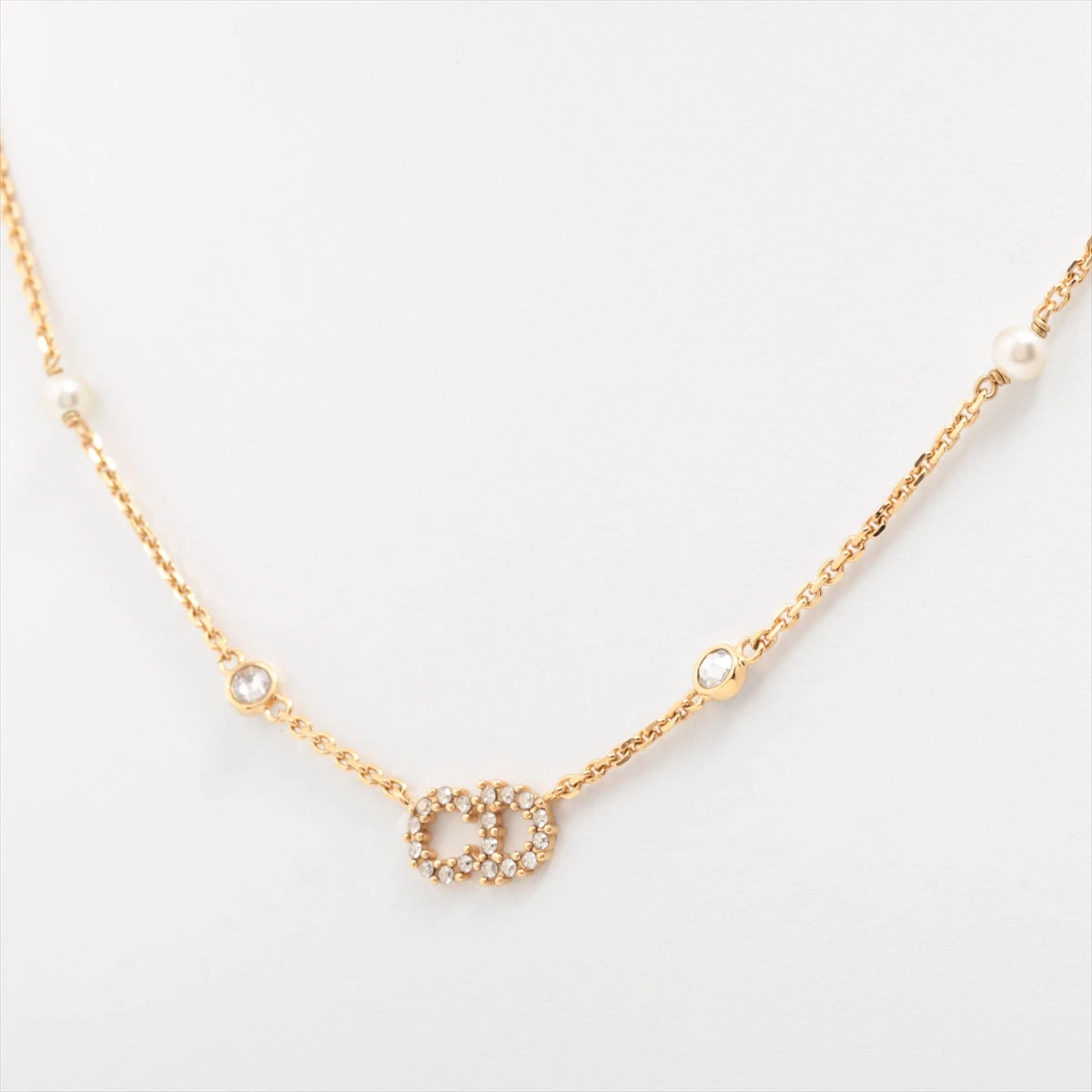 ✨超美品✨DIOR Clair D Lune ストーン パール ネックレス ディオール Clair D Lune クレール ディー リュヌ ネックレス GP