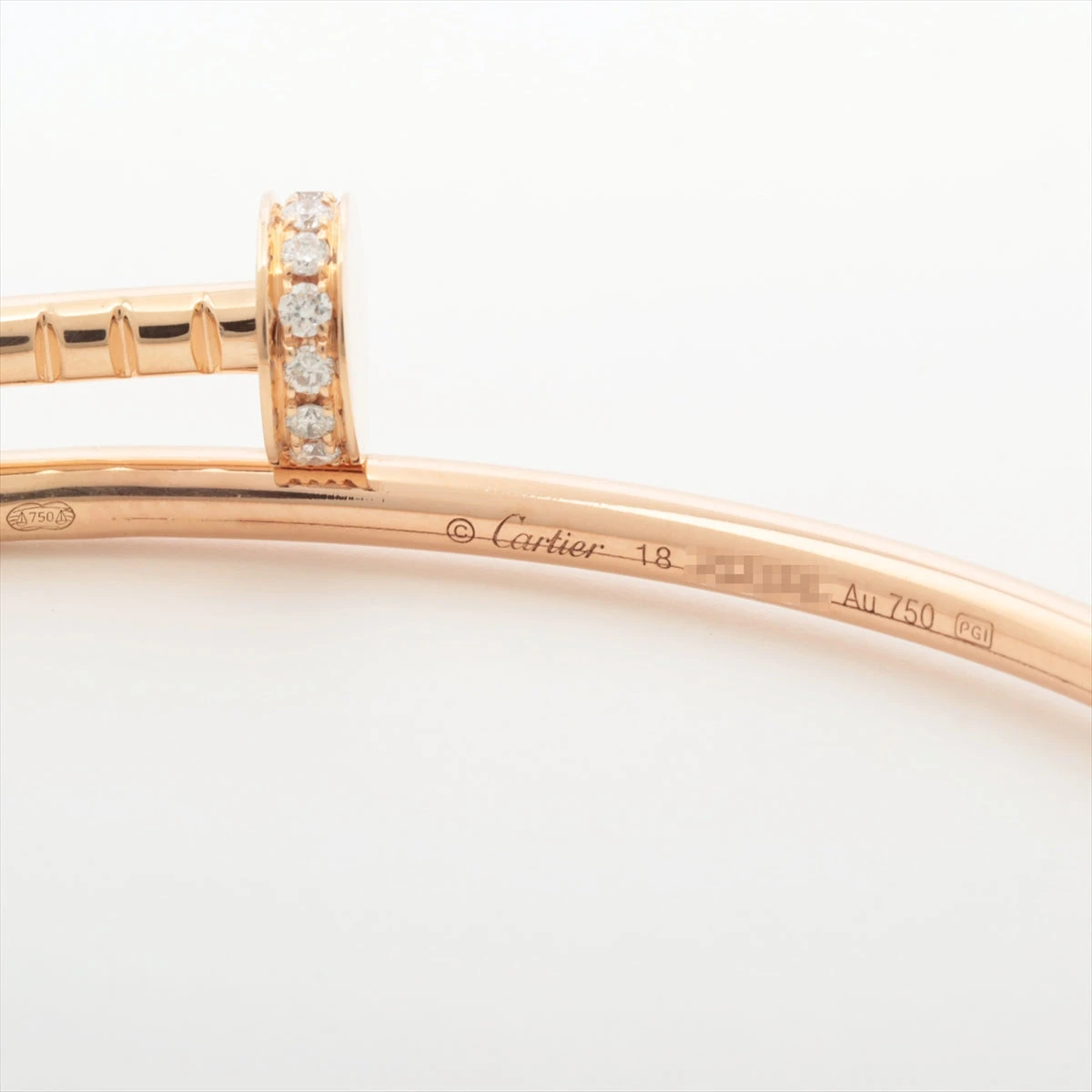 カルティエ ジュストアンクル SM ダイヤ ブレスレット 750(PG) 9.5g 18