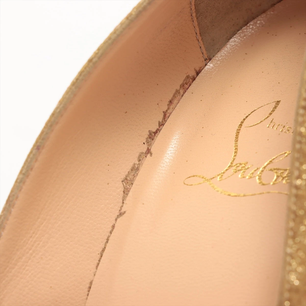 クリスチャンルブタン グリッター パンプス 37 1/2 レディース
