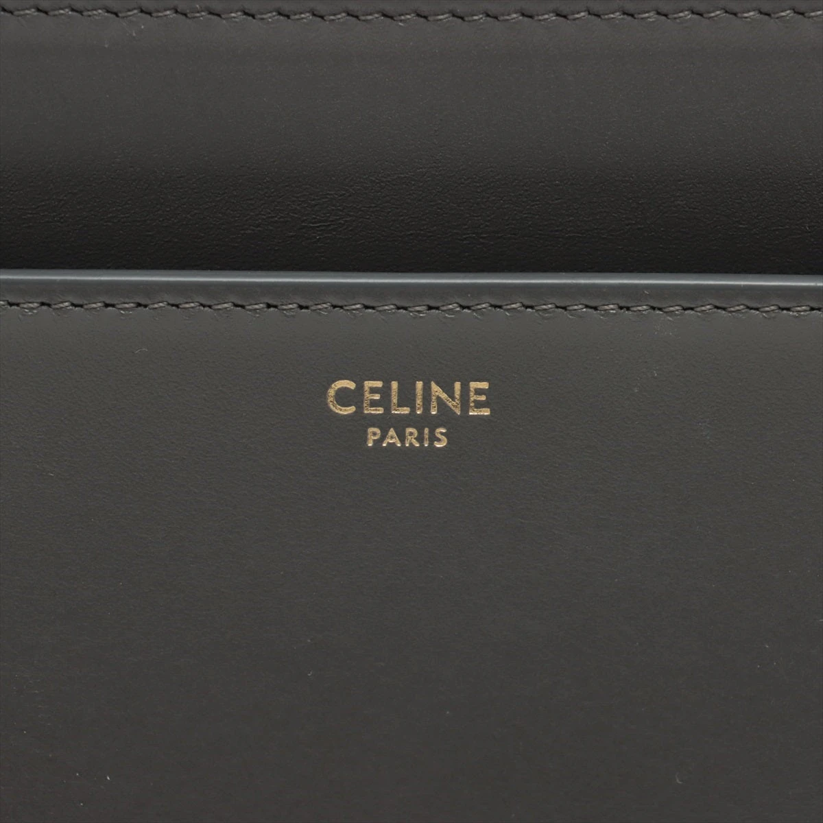 セリーヌ セーズ 16 ミディアム レザー ハンドバッグ グレー A2205270