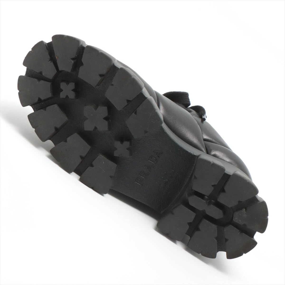 ★PRADA / プラダ★ スニーカー 1E119N プラダ モノリス レザー スニーカー 37 レディース ブラック