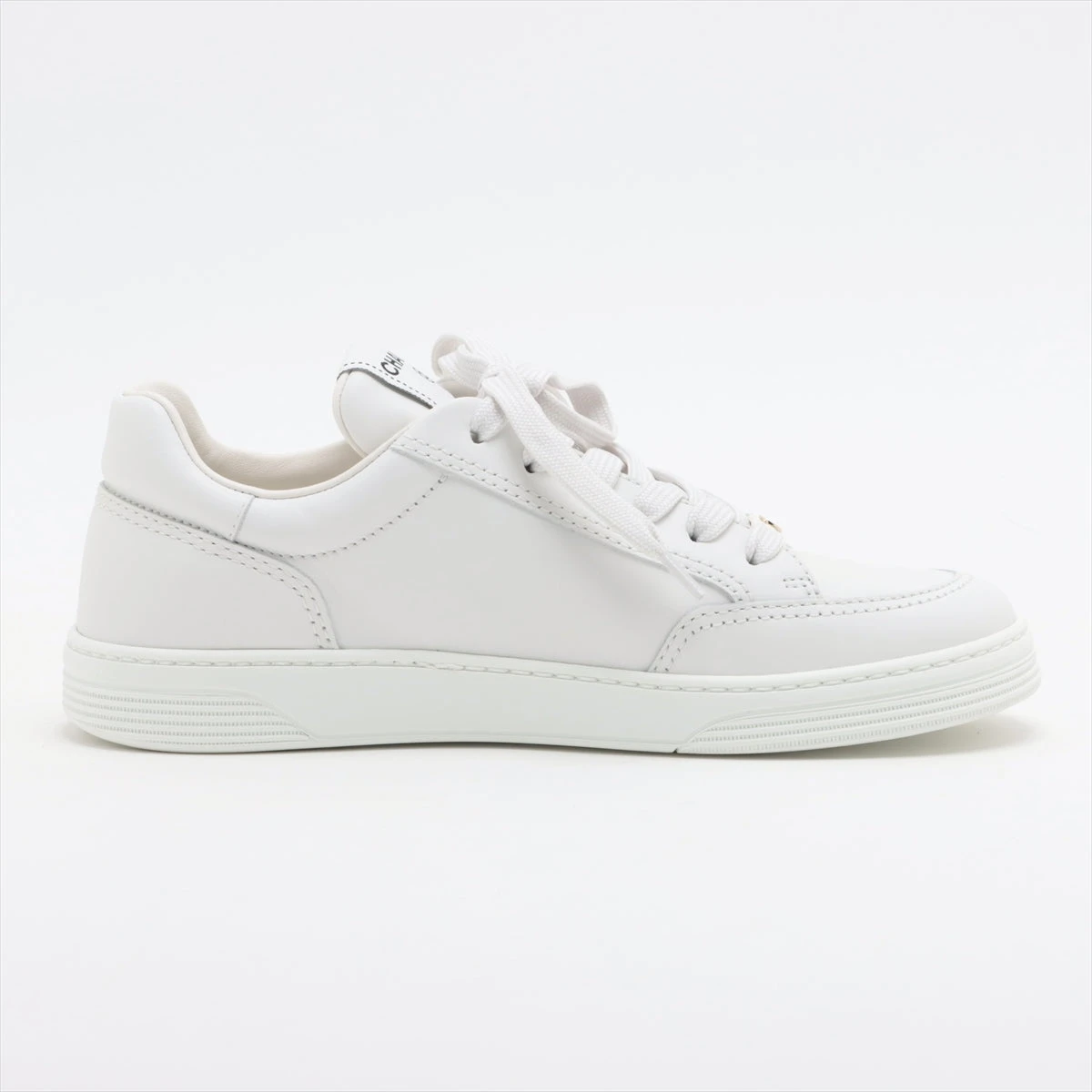 CHANEL G37491 ココマーク スニーカー 38 ホワイト レディース CHANEL/Cocomark/Low Top Sneakers/36/WHT/G37491 CC Logo