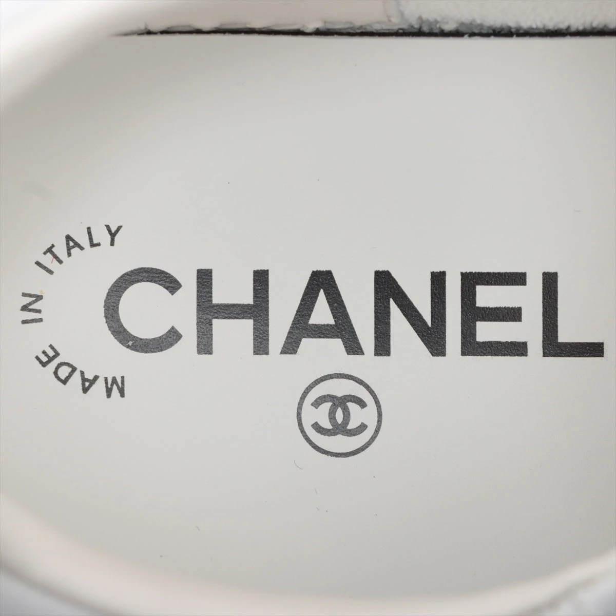 シャネル ココマーク レザー スニーカー 38 レディース ホワイト