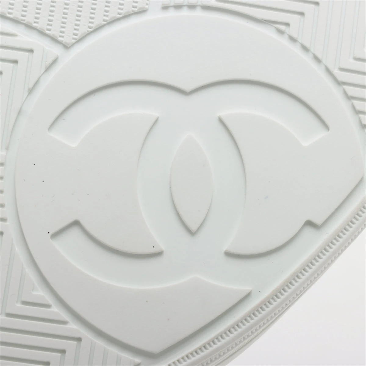 CHANEL ホワイト スニーカー レザー シャネル ココマーク レザー スニーカー 38 レディース ホワイト