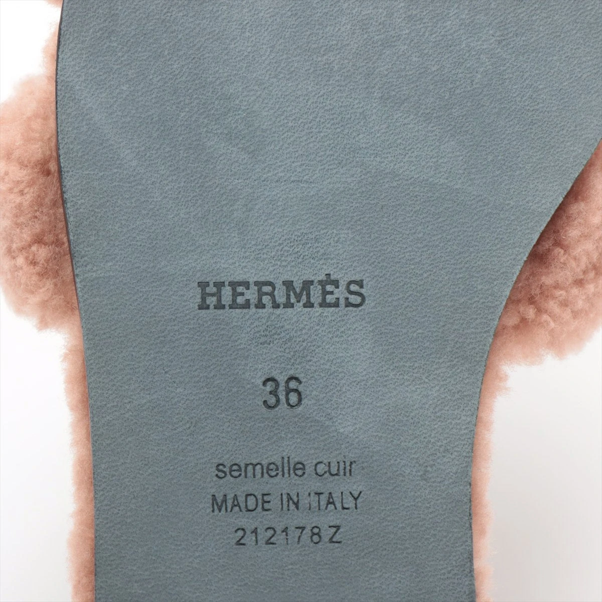 Hermes オランムートンサンダル　36 インナーソール付き♡ HERMES エルメス サンダル オラン テディベア ムートン #36