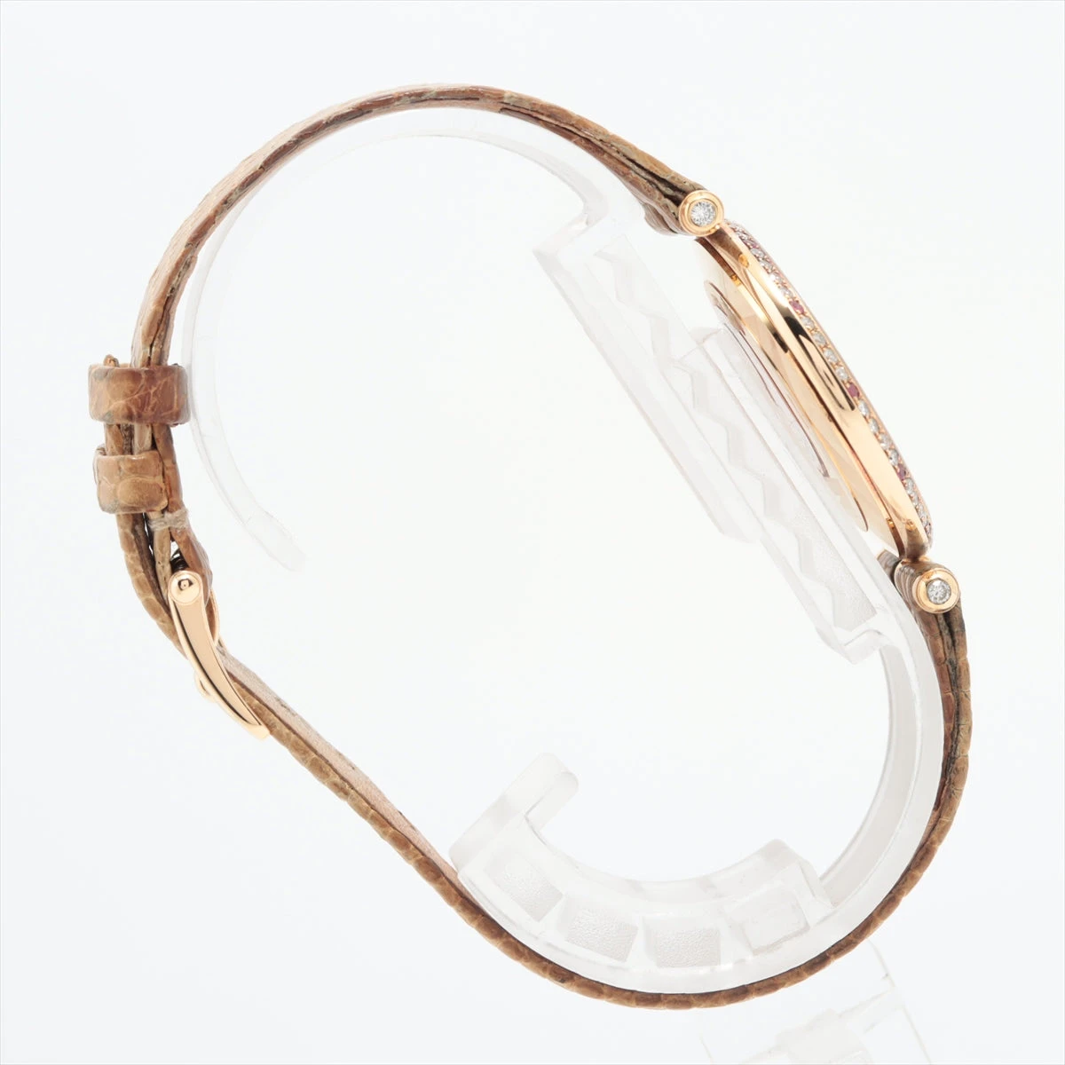 ヴァンクリーフ&アーペル ラ コレクション YG×革 QZ シャンパン文字盤  