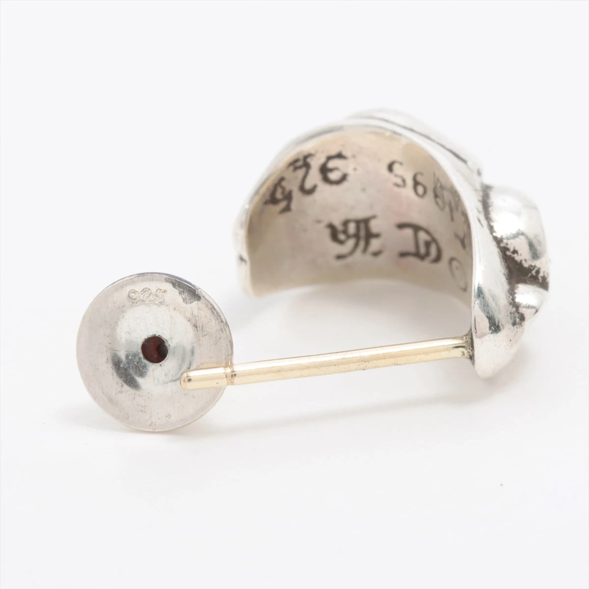 クロムハーツ カーブドティアドロップ ピアス 925 シルバー クロムハーツ（Chrome Hearts）ピアス カーブド ティアドロップ