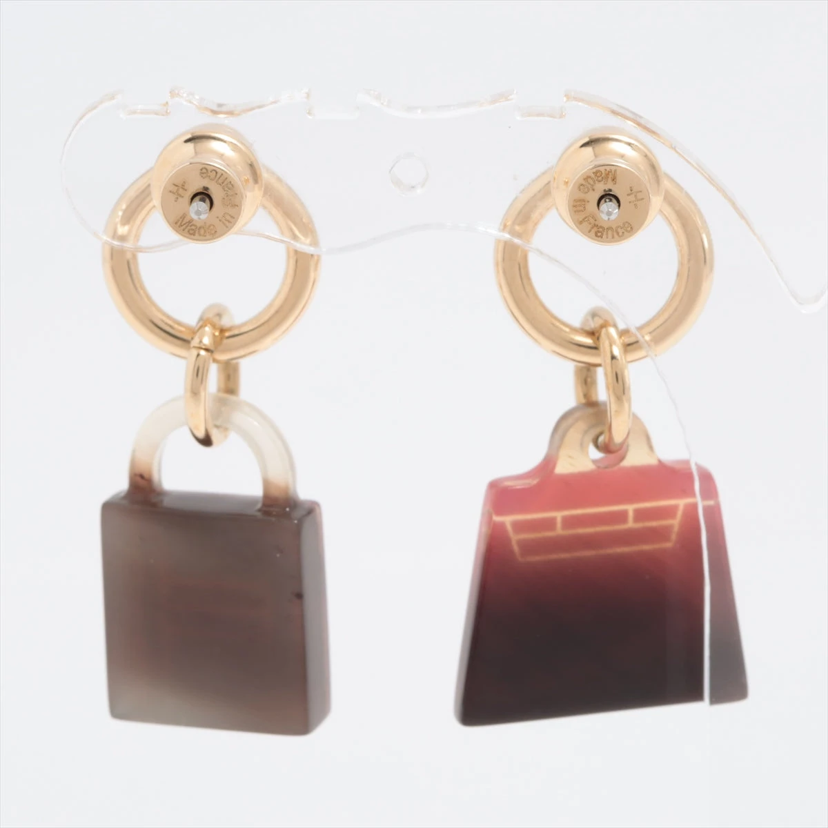 ホーン素材Hermesフュージョン アミュレット マロキニエピアス エルメス アミュレットマロキニエ ピアス(両耳用) バッファロー