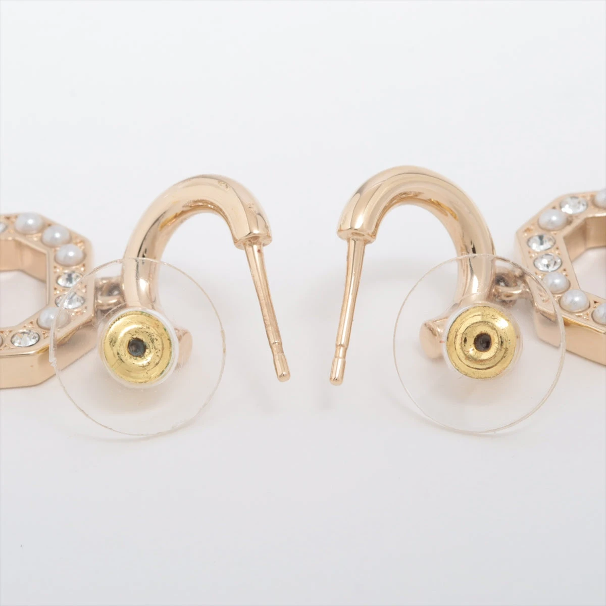 ココマーク A23B ピアス(両耳用) GP×ラインストーン シャンパンゴールド シャネル ココマーク A23B ピアス(両耳用) GP×ラインストーン