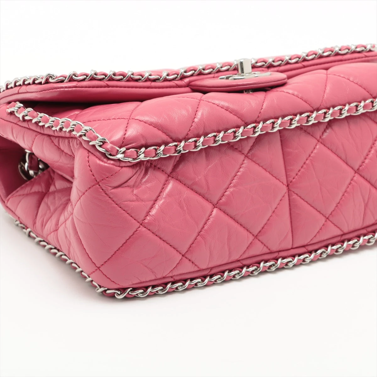 シャネル マトラッセ ヴィンテージカーフ シングルフラップ ダブル