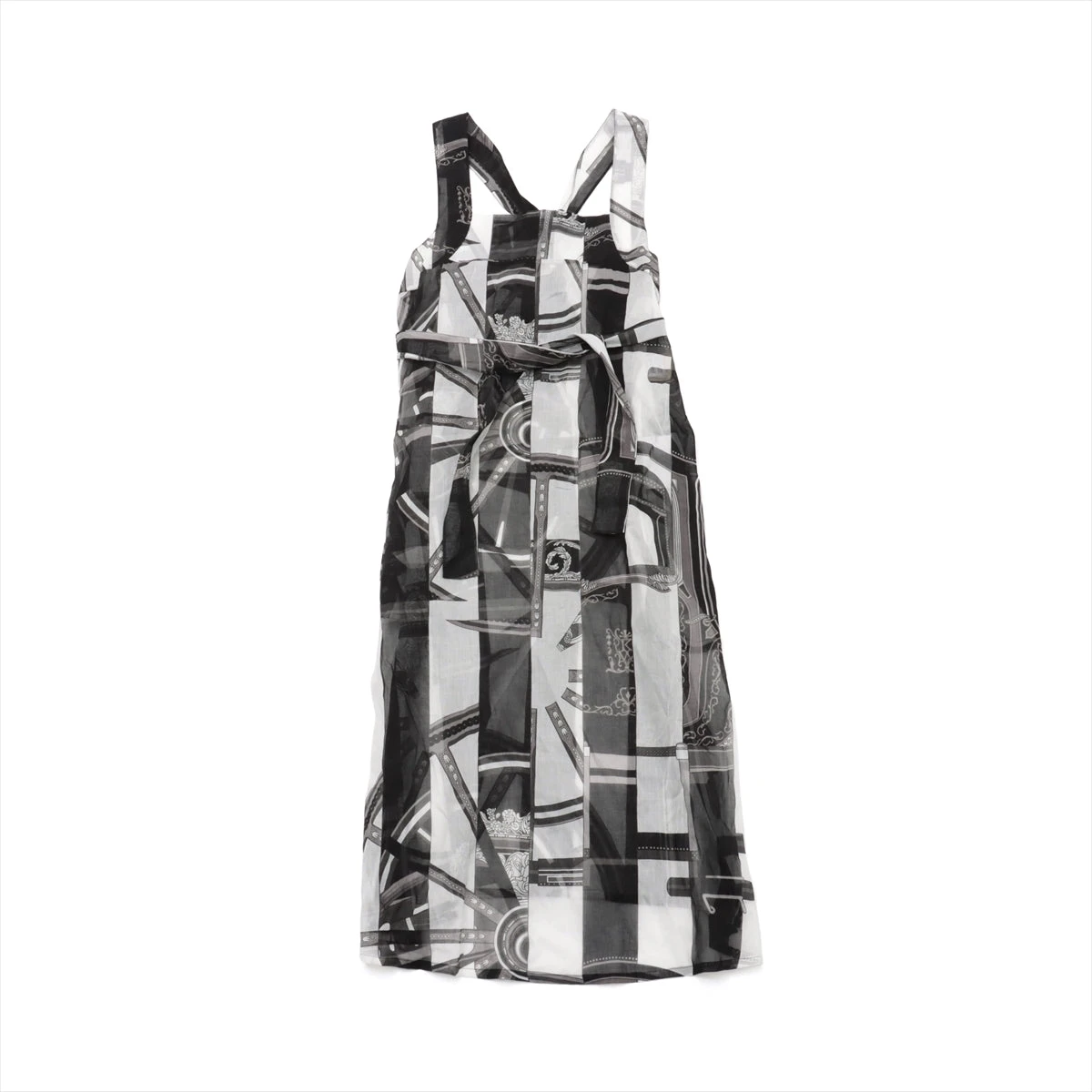 エルメス コットン ノースリーブワンピース 36 レディース ブラック  