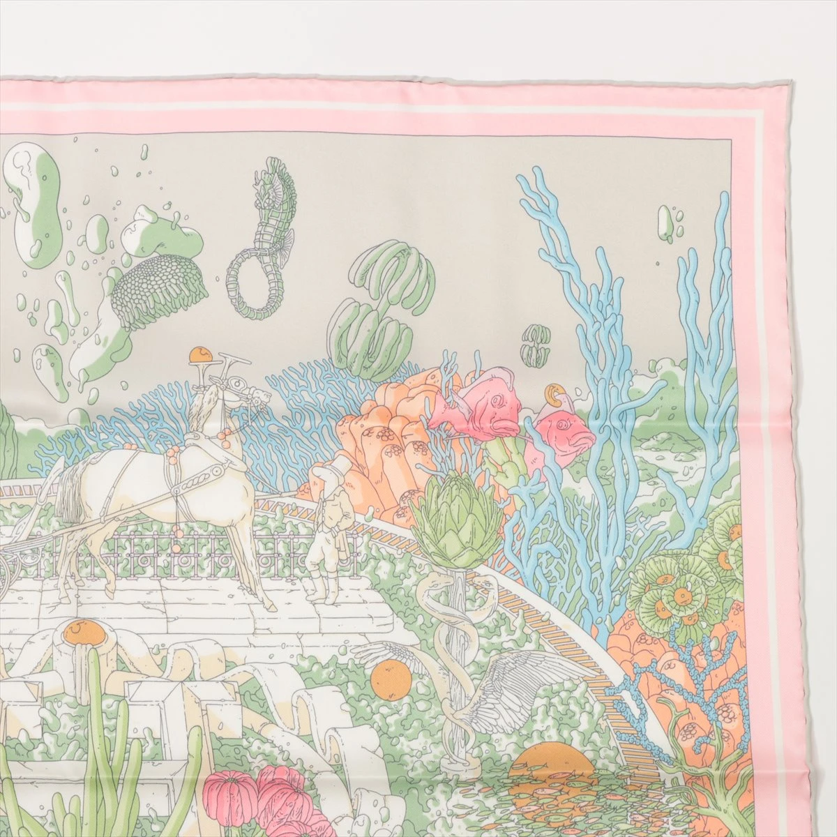エルメス カレ45 エクスリブリス EX-LIBRIS スカーフ プチカレ 美品】HERMES エルメス カレ45 スカーフ プチカレ 小物