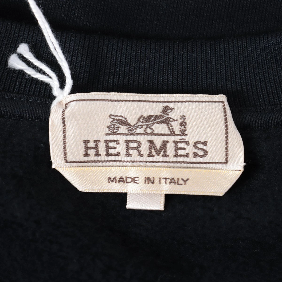 ≪23SS★≫HERMES スウェット Scub’H コットン エンボス エルメス 23SS コットン スウェット M メンズ ブラック Scub'H