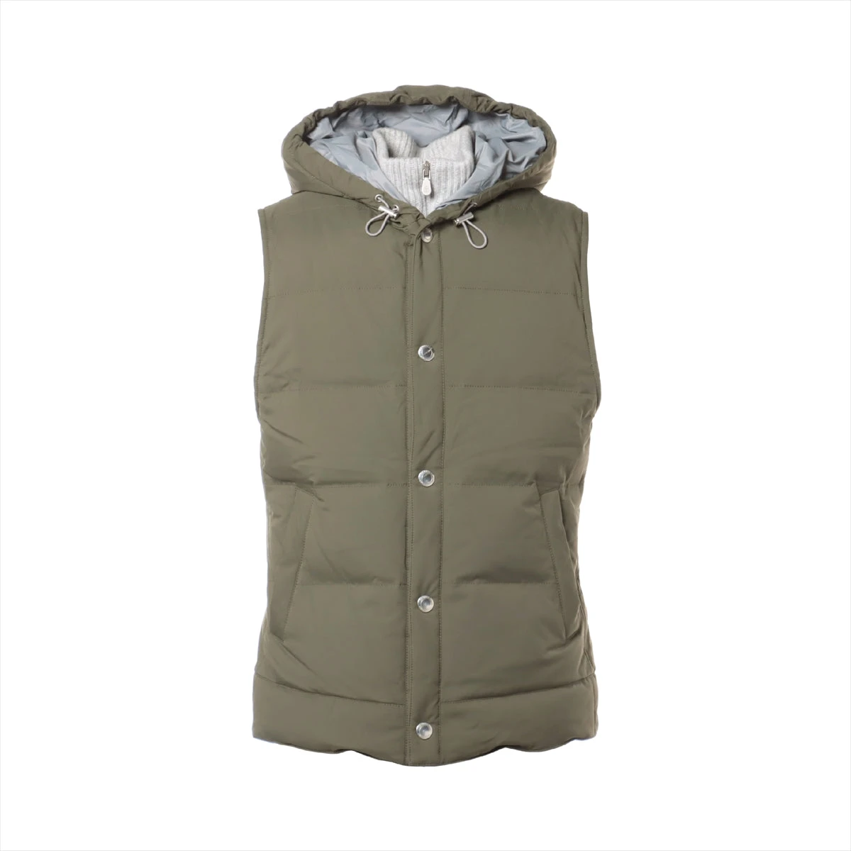 BRUNELLO CUCINELLI - BRUNELLO CUCINELLI ノースリーブ -(S位) カーキ 【古着】【中古】 BRUNELLO CUCINELLI - BRUNELLO CUCINELLI ノースリーブ -(S位