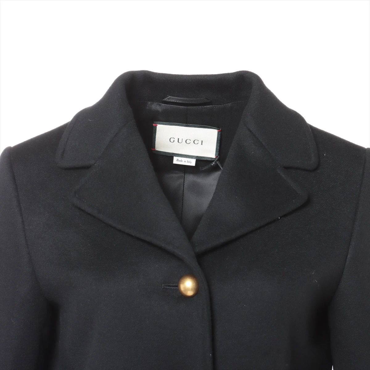 グッチ GGマーモント ウール コート 36 レディース ブラック ライナー